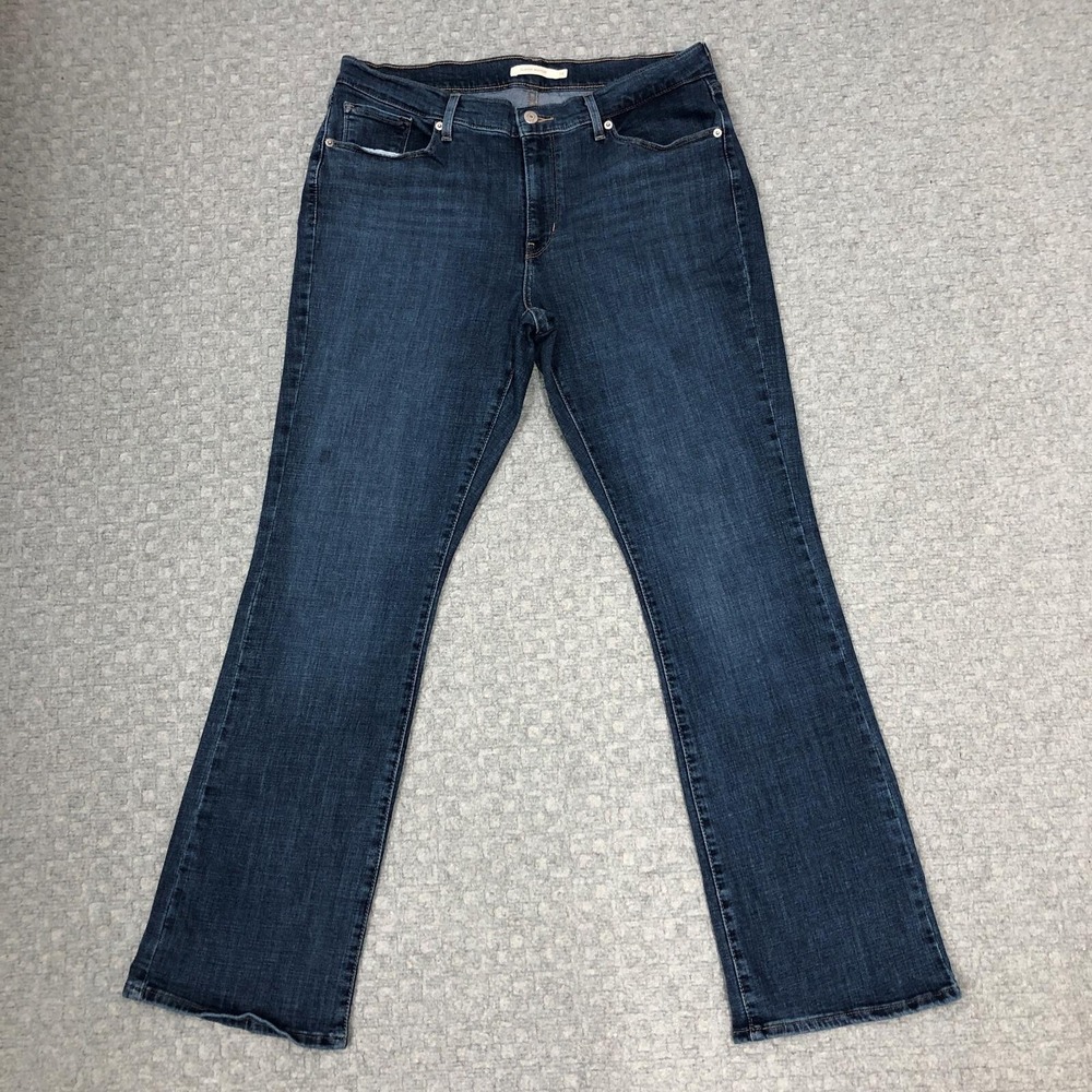 Levis Classic Bootcut Jeans Womens 14M 32x32 Blue Stretch Denim Mid Rise Casual